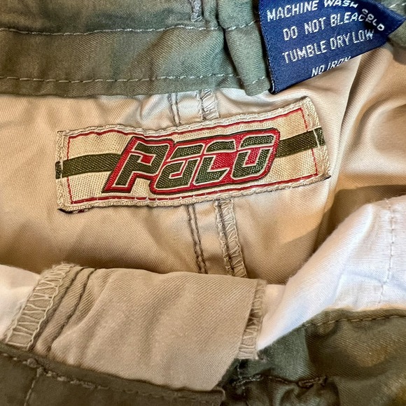 Vintage Rare 90s Kids Paco Baggy Cargo Shorts Size 12 Carpenter Tan - Picture 6 of 11